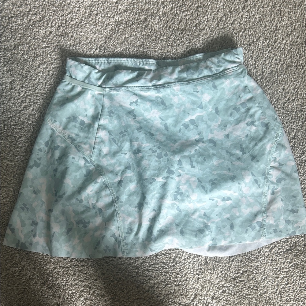 Athleta Girl Light Teal Camouflage Skort